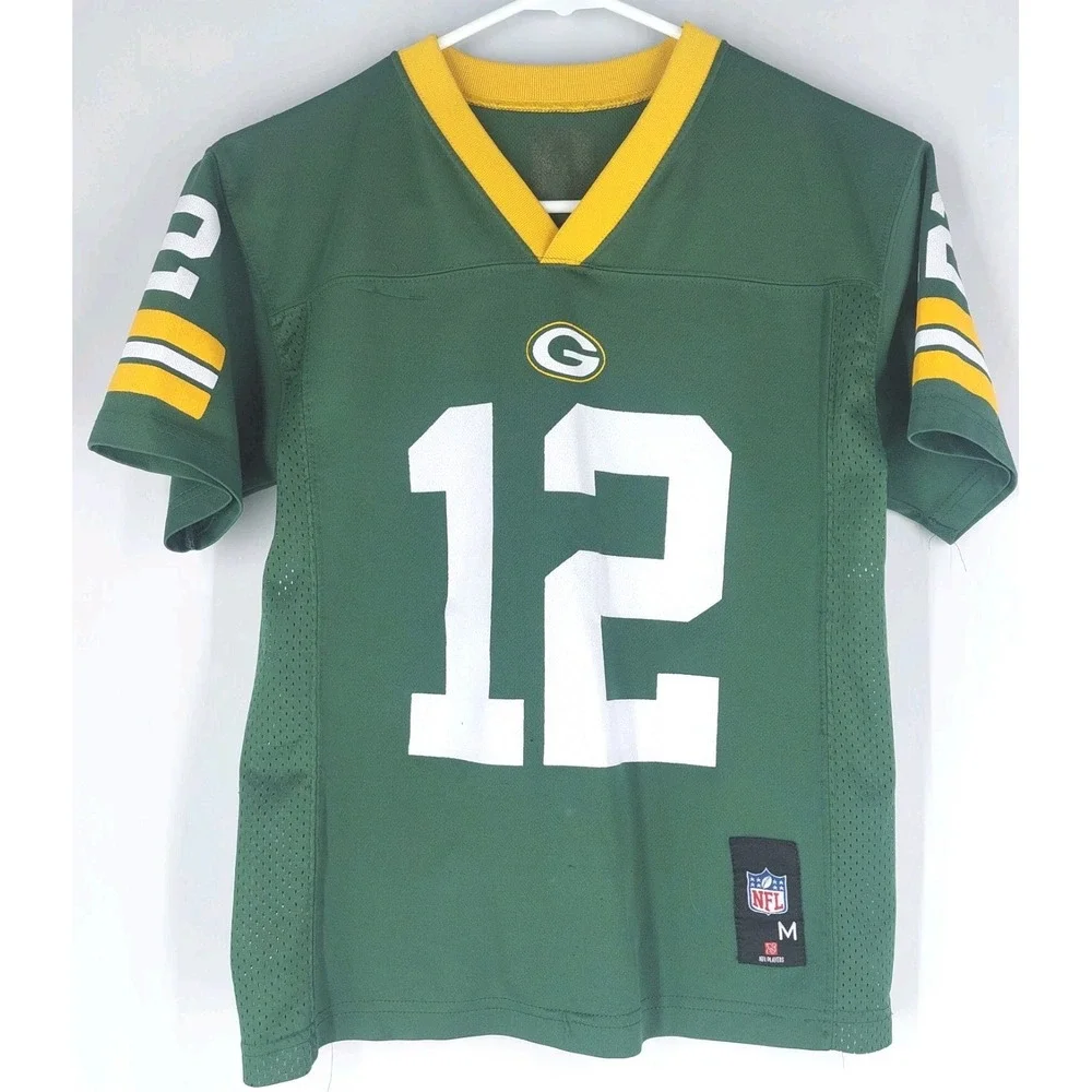 Official NFL Green Bay Packers Jersey Aaron Rodgers #12 Youth Medium 10-12 *READ